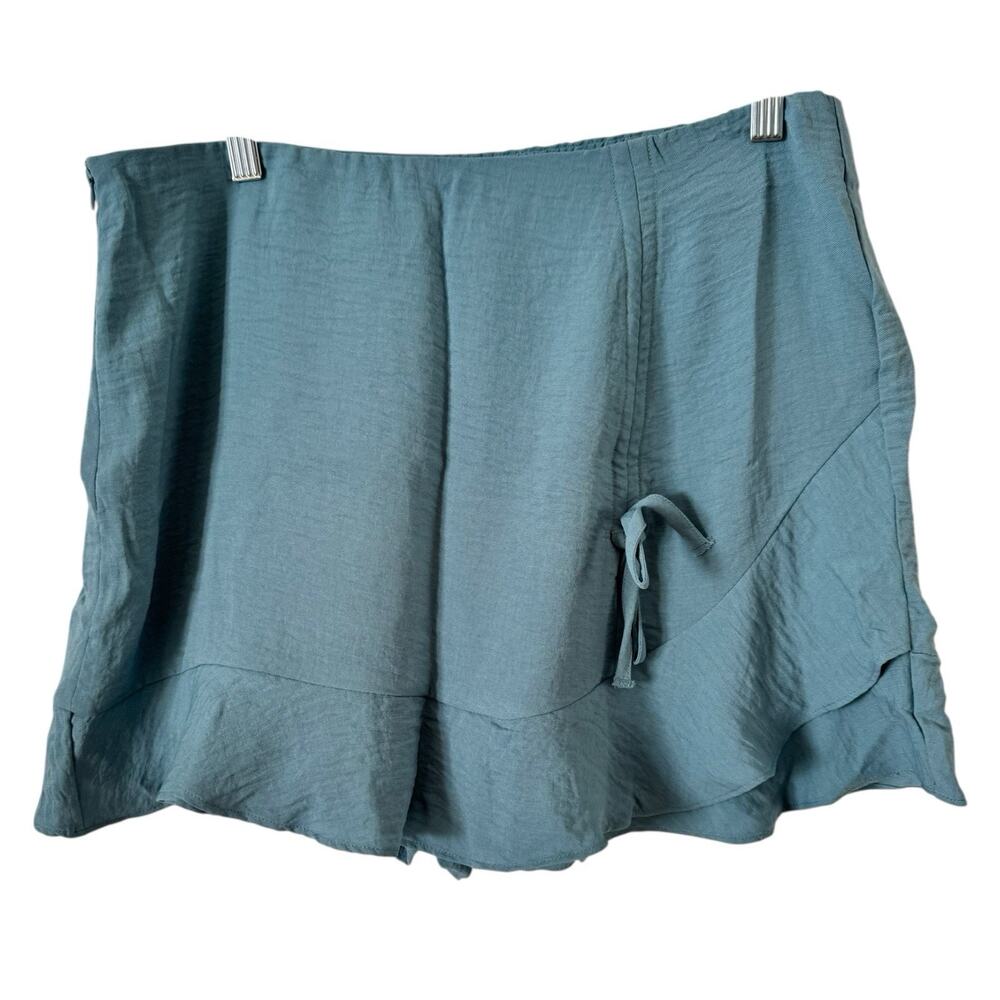 NWT Halara Teal Ruffle Mini Skirt Skort Women’s Size Large